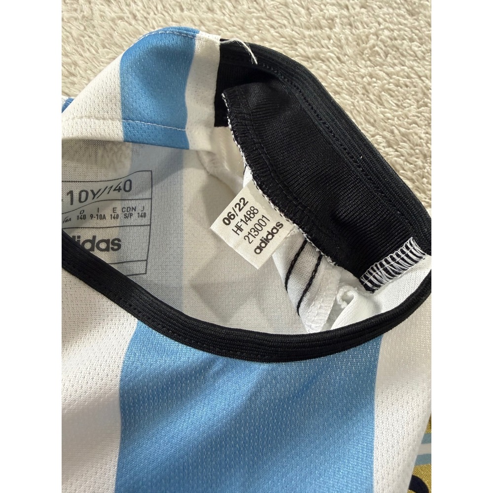 Adidas Argentina Kids Jersey Light Blue White AFA Soccer Shirt HF1488 Size 9-10Y - Picture 13 of 16